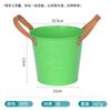 Maceta Nórdica para Suculentas de Balcón Beige con Asa de Metal Maceta Pequeña de Hierro Almacenamiento para el Hogar Cubo Pequeño Maceta para Plantas Bonsái