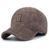 Sombrero invierno cálido gorra de béisbol papá de mediana edad protección para las orejas gorra con visera casual cortavientos a prueba de frío moda exterior