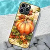 Aplicable a Funda de Vidrio Templado para Apple 18PRO 17PROMAX Calabaza Amarillo Dorado Cubierta Protectora iPhone16 Ilustración 17E