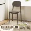 Silla de comedor de plástico engrosado, diseño moderno y simple, con respaldo, adecuada para uso doméstico, silla para sentarse mucho tiempo