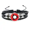 Venda Quente Transfronteiriça Pulseira de Pedra do Tempo Naruto Mori Corda de Mão Trançada de Couro Preto Multicamadas Atacado