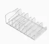 Estante de almacenamiento para paletas de sombras de ojos engrosado, caja transparente para polvo de maquillaje, estante para cosméticos y rubor, divisor de escritorio para el hogar