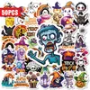 Compra Directa Transfronteriza de 50 Pegatinas Divertidas de Calavera de Neón para Halloween, Pegatinas Creativas Decorativas Impermeables de Polipropileno Neón