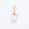 Pingente de gota de óleo de desenho animado rosa, pingente de liga em tom rosa, acessórios DIY, chaveiro decorativo, acessórios atacado