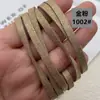 Materiais Artesanais Cordão de Couro Plano Cordão de Couro Sintético Cordão de Couro de Veado Tira de Couro Composto 4mm de Largura Veludo Coreano Couro de Lado Único