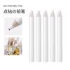Lápiz de perforación de uñas especial transfronterizo de punta corta, herramienta de aplicación de perforaciones para uñas DIY, viene con crayón de succión viscosa, núcleo blanco