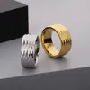 Anel Personalizado de 10mm de Largura com Textura Martelada de Losango Estilo Antigo para Homens Moda Tendência Anel de Alta Qualidade Anel Único