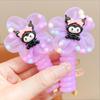 Anillo para el cabello con forma de línea telefónica de dibujos animados Kulomi para niñas, dulce cuerda para el cabello, tocado para niñas pequeñas para la escuela