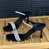 Sandálias de Salto Alto com Tira de Strass para Mulheres, Uso Externo de Verão, Chinelos Aumentadores de Altura de Salto Fino, Sandálias Versáteis de Bico Aberto 2026 Novas