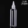 Botella Pet Transparente de 100ml con Boquilla Puntiaguda, Botella Exprimidora a Prueba de Fugas, Botella para Pintura y Gel de Color, Botella Vacía para Dispensar Loción de Cuidado del Coche