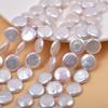Fabricantes un gran número de lotes puntuales de perlas redondas brillantes estilo barroco de 12 mm con forma de botón, productos semiacabados para collares