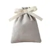 Bolsa de terciopelo con cordón para joyería, anillos y collares, con cierre de cordón y diseño de lazo de cinta. Impresión de logo personalizada disponible