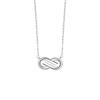 Anillo Mobius de plata de ley 925, collar para pareja, diseño de nicho, entrada de lujo, cadena de clavícula, colgante con símbolo ilimitado