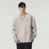Nueva marca de moda, sudadera de otoño para hombre con estampado de letras simple, cuello redondo, holgada y cómoda, jersey casual de calle