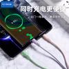 Cable de datos trenzado Baitong macaron uno a tres adecuado para cable de carga de iPhone tres en uno Carga rápida TipoC
