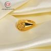 Europa y Estados Unidos nuevo anillo de acero inoxidable con patrón de ángel caliente oro K moda estilo ins anillo de pareja para hombres y mujeres