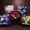 Caja de Joyería Flor Eterna, Flor de Rosa Acrílica Ip Escena Basada Marca Joyería y Cosméticos Caja de Regalo, Regalo de San Valentín