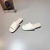 Chanclas de Cuero Suave Estilo Minimalista Coreano para Mujer Verano 2026 Nuevas Sandalias de Dedo Abierto Slip-On Chanclas de Exterior de Moda