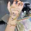 Polvo de Cristal Blanco Natural Cristal con Tacto Frío, Pulsera de Aguamarina, Sencilla y Exquisita, de un Solo Círculo, Regalo Popular para Mujeres