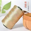 Fio de seda gelada, fita plana de algodão mercerizado e linho para almofadas tecidas à mão DIY, sapatos, chapéus de proteção solar primavera/verão e tecelagem de bolsas