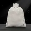 Atacado saco de cordão de algodão e linho com cordão mochila de armazenamento de viagem saco de linho sachê de algodão saco para embalagem de presente de chá