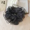 Goma de Pelo Estilo Coreano de Lunares Cuatro Capas Dulce Versátil para Cola de Caballo Malla de Encaje Transpirable Malla de Alta Elasticidad Wanxi