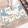 Capacho de Entrada Cartoon, Tapete Antiderrapante de Veludo Cristal, Tapete de Pé Absorbente Fofo para Banheiro, Cortável, Capacho de Entrada