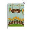Bandera de jardín transfronteriza amazónica con estampado de girasoles a cuadros, de lino, para decoración de jardín