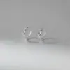 Nalan Brinco Cuff de Prata Esterlina S925 Feminino Borda de Bolo Três Diamantes Brinco Simples Pequeno Mini Cuff de Orelha Joia M01873