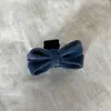 Pinza para el pelo de terciopelo retro con lazo Pinza para el pelo de princesa Pinza pequeña para flequillo Pinza de tiburón lateral para la frente Accesorios para el pelo para mujer