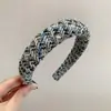 Estilo Novo Outono e Inverno Temperamento Estilo Chanel Cor Mista Tricotado Lã Grossa Aro de Cabelo Design de Nicho Senso de Design Topo Craniano Alto Lavar Rosto Faixa de Cabelo