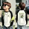 Nueva Camiseta Térmica de Manga Larga para Niños Otoño/Invierno 2026 para Niños Medianos y Mayores Manga Raglán Ropa Infantil Capa Base Top Casual