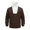 Chamarra abrigo pullover versátil de moda con retazos para hombre, deportiva, para exteriores, casual, corte holgado, comercio exterior