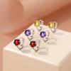 Pendientes de circonita de color plata esterlina S925 para mujer, ligeros, de lujo, a la moda, combinables con todo, estilo coreano, minimalistas, de alta gama.