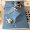 Saco de dormir de algodón lavable amigable con la piel Clase A para hotel anti-suciedad Color sólido Funda de edredón Sábana de cama Portátil Todo en uno Saco de dormir de viaje Transfronterizo