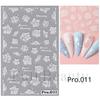 Nuevas pegatinas de uñas transfronterizas al por mayor 5D micro-talladas tridimensionales verano flor fresca Flor adhesiva pegatinas de uñas