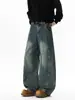 Jeans de pierna ancha con curva estilo retro americano, colección de otoño para hombre, pantalones anchos de corte holgado de moda, pantalones casuales de talla grande para adolescentes