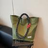 Bolso de Hombro a Cuadros para Exteriores Transfronterizo para Mujer 2025 Nuevo Casual Versátil Ropa de Trabajo Gran Capacidad Bolso Tote Portátil