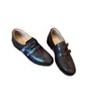 Versión de Piel de Oveja~Mocasines de Velcro Estilo Británico para Mujer 2026 Nuevos Zapatos Pequeños de Cuero Retro con Tacón Grueso para Desplazamiento