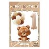 Ins vintage caramelo de crema película de aluminio digital traje de cumpleaños animal de dibujos animados combinación tarjeta trasera globo individual al por mayor