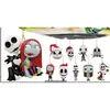 Transfronteiriço Novo Conjunto Plano de Acrílico Decoração de Carro Pingente Christmas Xícara de Chá Menina Conjunto de Seis Peças Padrão