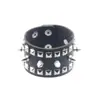 Pulseiras Punk Largas de Couro com Rebites para Homens e Mulheres, Pulseiras e Acessórios de Rua Multicamadas Tendência e Descolados