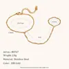 Joyería de acero inoxidable, popular en Europa y América, nuevo accesorio de mano minimalista de nicho, cadena de dedo geométrica de alto nivel chapada en oro de 18 quilates para mujer