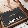 Alfombrilla de baño de tierra de diatomeas de dibujos animados, alfombrilla absorbente de agua antideslizante para la entrada del baño, alfombrilla para pies de secado rápido y resistente al desgaste para uso doméstico