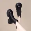 Botines de Suela Gruesa de Venta Caliente para Mujer 2026 Otoño/Invierno Nueva Llegada Botas de Caña Ancha Estilo Británico Otoño/Invierno Botas Martin con Felpa para Mujer