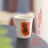 Xícara de Chá de Rocha Yuerui, Conjunto de Chá Kung Fu Dehua Alto, Xícara de Porcelana para Degustação de Chá do Mestre em Forma de Pétala, Xícara Queimada em Cinzas, Xícara de Altar Vintage