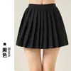 Saia Plissada Esportiva ao Ar Livre com Bolsos, Shorts Fitness Duas em Um de Secagem Rápida, Saia Shorts de Verão Anti-Exposição, Saia de Tênis