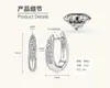 Comercio Exterior Al por Mayor Pendientes Personalizados para Hombre y Mujer Plata de Ley S925 Color D Pendientes de Moissanita Diseño Geométrico Estilo Elegante y Sencillo
