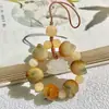 Cadena Luminosa para Teléfono con Pata de Gato y Raíz de Bodhi, Alto Valor Estético, Colgante Corto Estilo Antiguo, Cordón para Teléfono de Raíz de Bodhi Anti-Pérdida