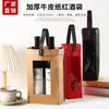 Bolsa de Papel Kraft Lavável para Vinho Feita Sob Medida com Janela Transparente Bolsa de Presente para Vinho Champagne Embalagem de Vinho Bolsa de Presente